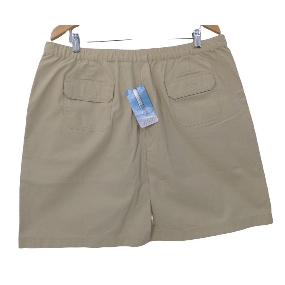 LL Bean Skirt Womens 20 Petite Khaki Casual Cotton Blend Summer Travel - Picture 2 of 7
